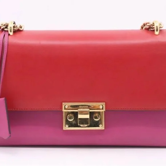 Gucci Handbags - Gucci Padlock Authentic Pink and Red Shoulder/ Crossbody Bag